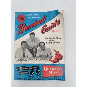 Vintage 1952 Griesedieck Bros. Baseball Guide Special Radio Edition